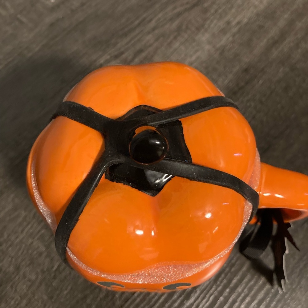 Rae Dunn Halloween Pumpkin Coffee Mug with Lid - Picture 5 of 7